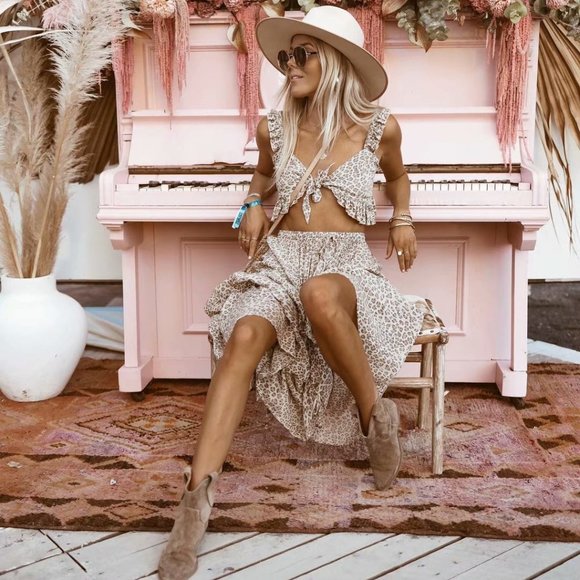 LAST! New Gypsy Leopard Print Franki Maxi Skirt - Picture 6 of 12